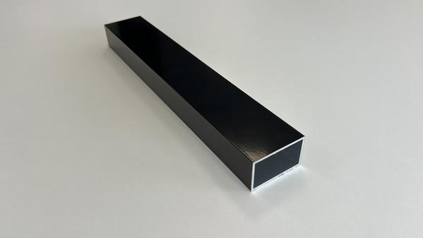 Aluminium onderbalk t.b.v. dekdelen Zwart - 3 x 5 x 400 cm - Afbeelding 1